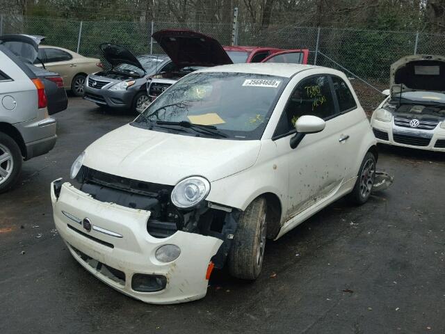 3C3CFFBR0CT313426 - 2012 FIAT 500 SPORT WHITE photo 2