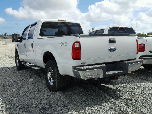 1FTSW21R98EB53085 - 2008 FORD F250 SUPER WHITE photo 3