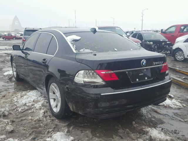 WBAHN83516DT62587 - 2006 BMW 750 LI BLACK photo 3