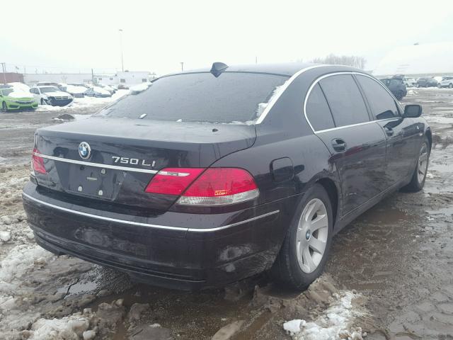 WBAHN83516DT62587 - 2006 BMW 750 LI BLACK photo 4