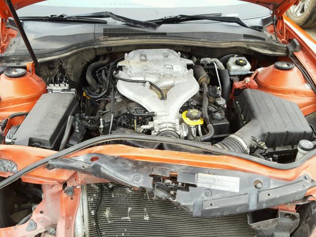 2G1FB1EV1A9132750 - 2010 CHEVROLET CAMARO LT ORANGE photo 7