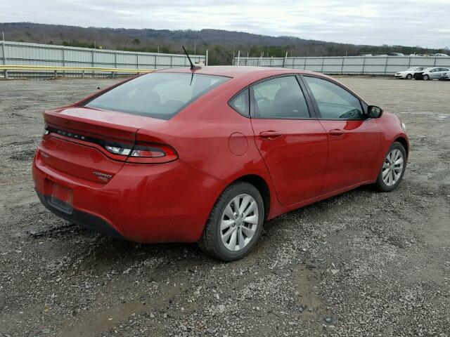 1C3CDFDH2ED685045 - 2014 DODGE DART SE AE RED photo 4