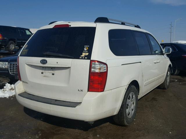 KNDMB233076168287 - 2007 KIA SEDONA EX WHITE photo 4