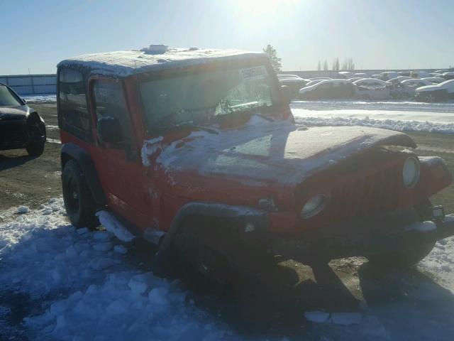 1J4FA39S06P778144 - 2006 JEEP WRANGLER X RED photo 1