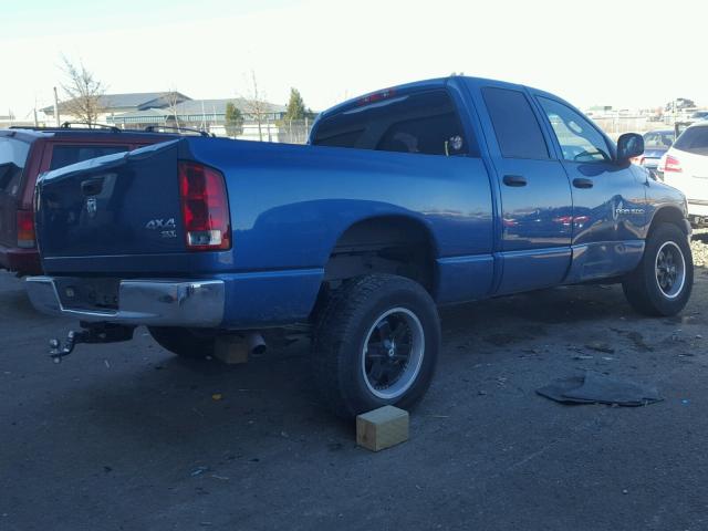 1D7HU18D55S154659 - 2005 DODGE RAM 1500 S BLUE photo 4