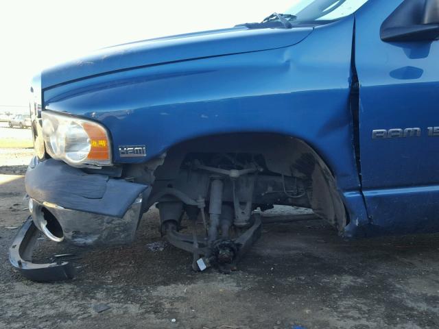 1D7HU18D55S154659 - 2005 DODGE RAM 1500 S BLUE photo 9