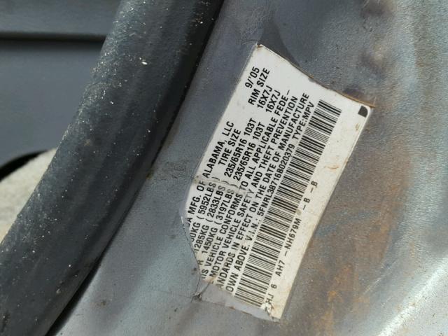 5FNRL38716B020379 - 2006 HONDA ODYSSEY EX BLUE photo 10