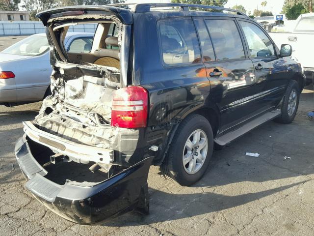 JTEGF21AX30091472 - 2003 TOYOTA HIGHLANDER BLACK photo 4