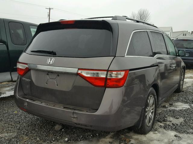 5FNRL5H6XBB019647 - 2011 HONDA ODYSSEY EX GRAY photo 4