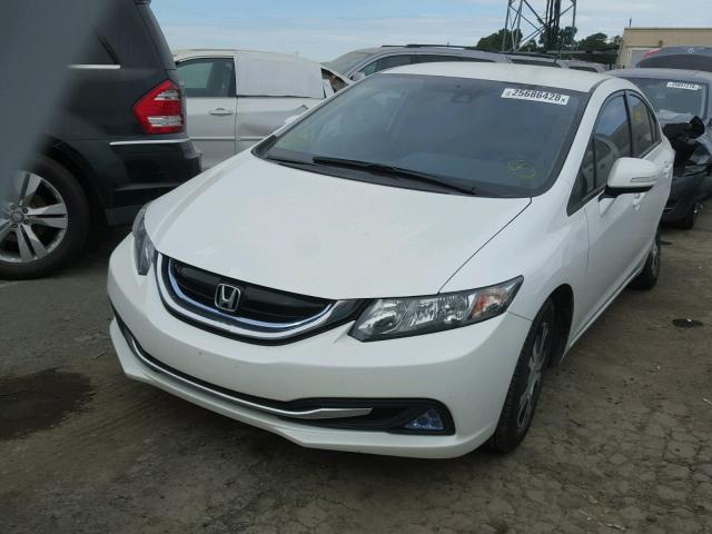 19XFB4F24DE201269 - 2013 HONDA CIVIC HYBR WHITE photo 2