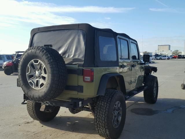 1C4BJWDG1DL576555 - 2013 JEEP WRANGLER U GREEN photo 4