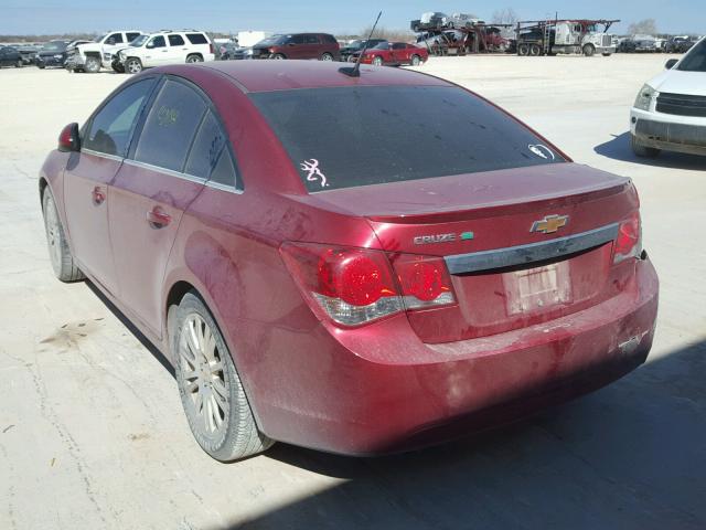 1G1PJ5SC6C7102648 - 2012 CHEVROLET CRUZE ECO RED photo 3