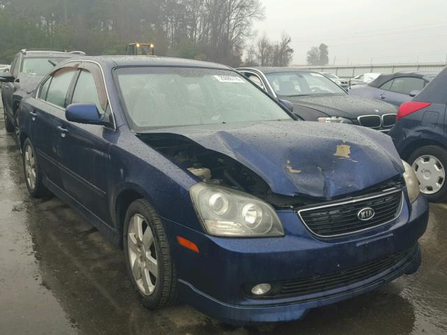 KNAGE124785173547 - 2008 KIA OPTIMA LX BLUE photo 1