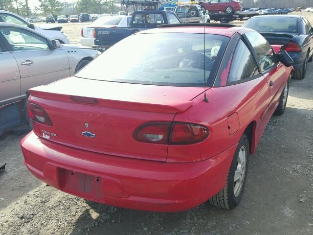 1G1JC124X17234651 - 2001 CHEVROLET CAVALIER RED photo 4