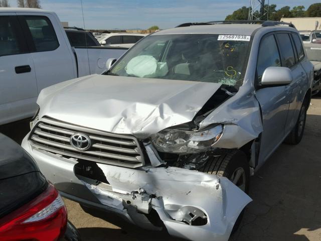 JTEES41A692142591 - 2009 TOYOTA HIGHLANDER SILVER photo 2