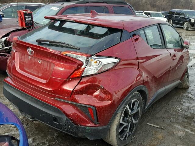 NMTKHMBX2JR002624 - 2018 TOYOTA C-HR XLE RED photo 4