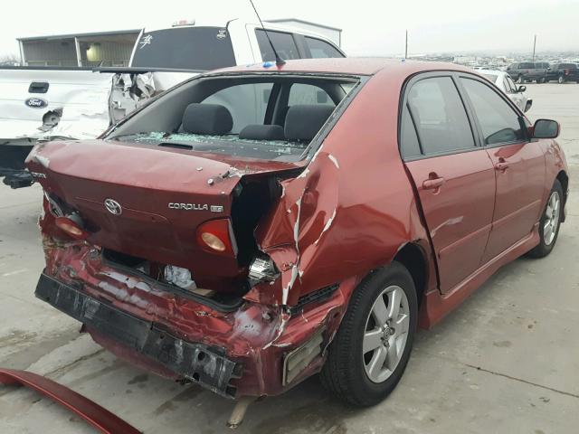 1NXBR32E67Z819957 - 2007 TOYOTA COROLLA CE RED photo 4