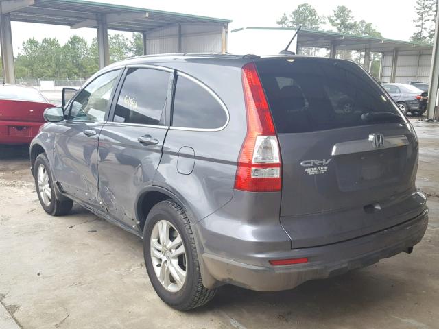 5J6RE3H74AL029636 - 2010 HONDA CR-V EXL GRAY photo 3