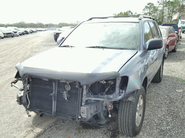 JTEDP21A560101264 - 2006 TOYOTA HIGHLANDER BLUE photo 2