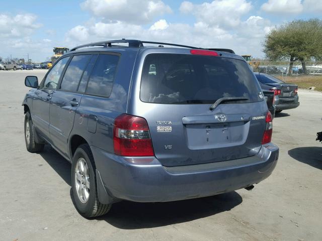 JTEDP21A560101264 - 2006 TOYOTA HIGHLANDER BLUE photo 3