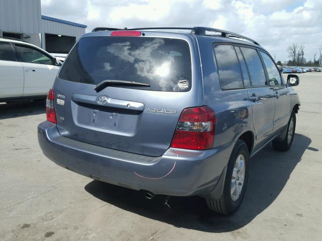 JTEDP21A560101264 - 2006 TOYOTA HIGHLANDER BLUE photo 4