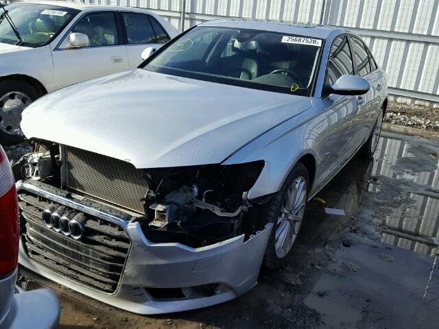 WAUBGCFCXCN005220 - 2012 AUDI A6 QUATTRO SILVER photo 2