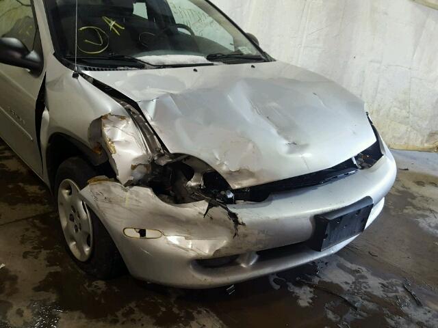 1B3ES46C51D149184 - 2001 DODGE NEON SE SILVER photo 9