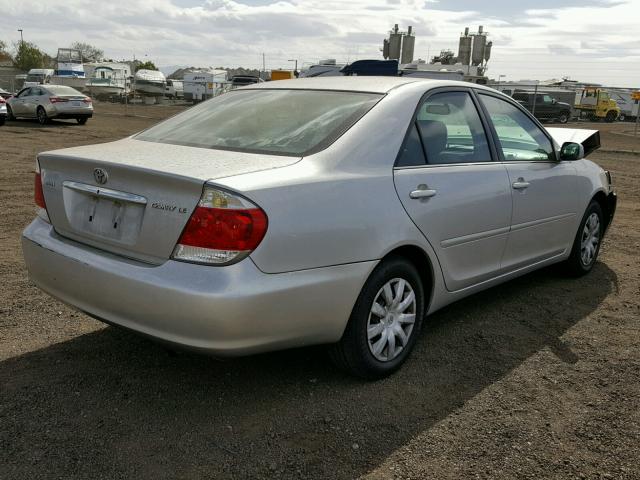 4T1BE32K66U161234 - 2006 TOYOTA CAMRY LE SILVER photo 4