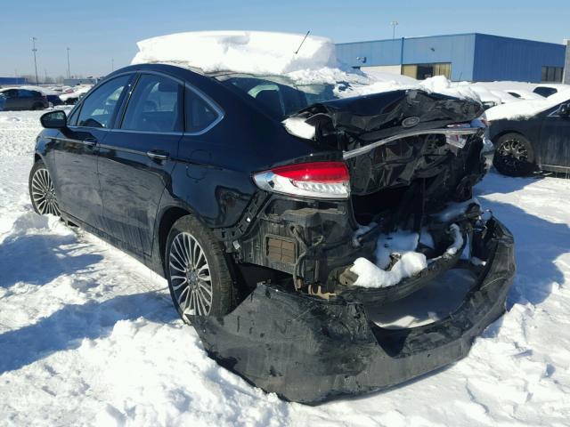 3FA6P0HD9HR305043 - 2017 FORD FUSION SE BLACK photo 3