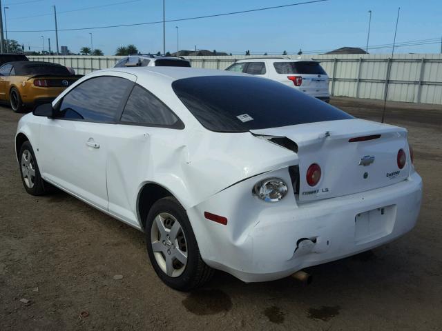 1G1AK18F077203459 - 2007 CHEVROLET COBALT LS WHITE photo 3