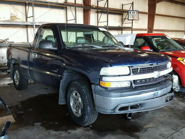 1GCEK14V62Z294515 - 2002 CHEVROLET SILVERADO BLUE photo 1