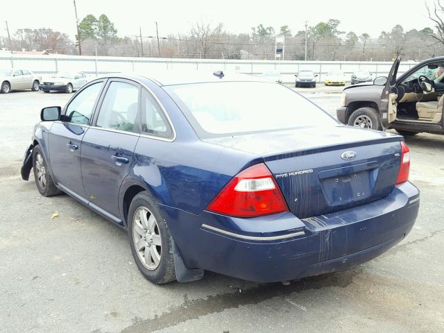 1FAHP24187G162561 - 2007 FORD FIVE HUNDR BLUE photo 3