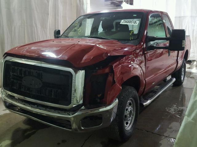 1FT7X2B6XCEB48901 - 2012 FORD F250 SUPER RED photo 2