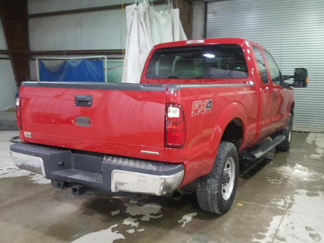 1FT7X2B6XCEB48901 - 2012 FORD F250 SUPER RED photo 4