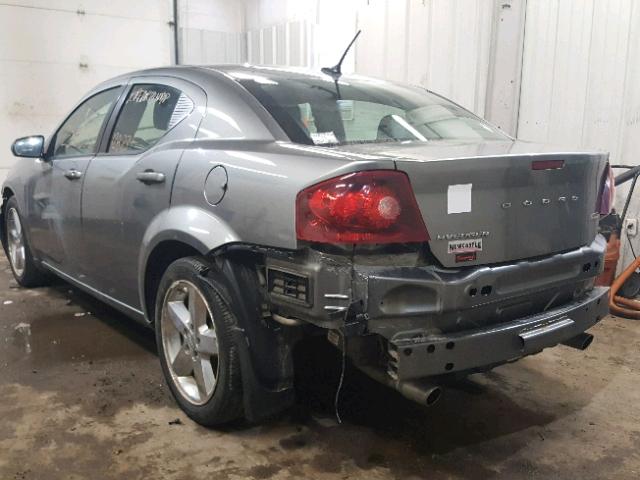 1B3BD2FG9BN577971 - 2011 DODGE AVENGER LU GRAY photo 3