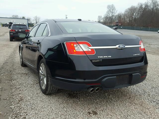 1FAHP2FW1BG176626 - 2011 FORD TAURUS LIM BLACK photo 3