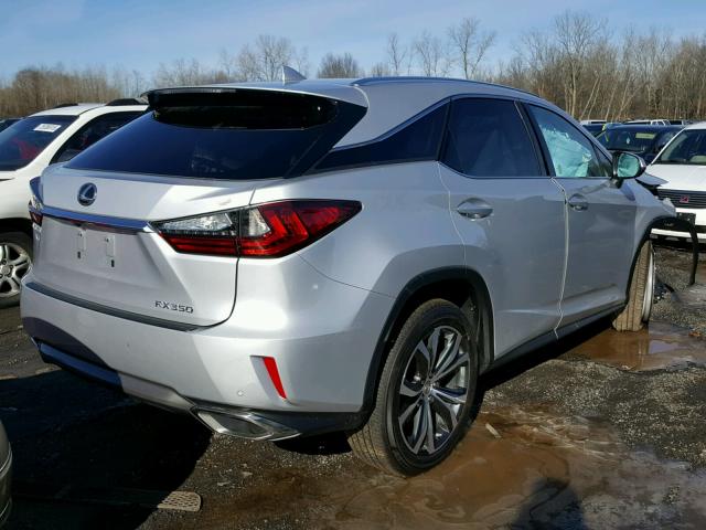 2T2BZMCAXHC114885 - 2017 LEXUS RX 350 SILVER photo 4