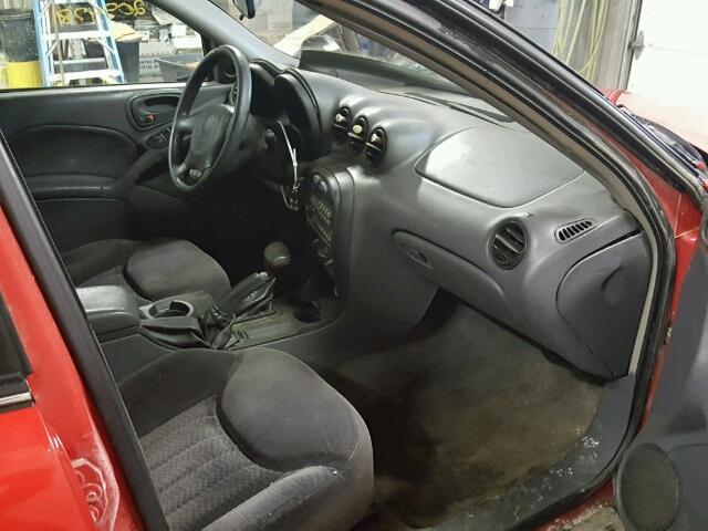 1G2NF52T91M538087 - 2001 PONTIAC GRAND AM S RED photo 5