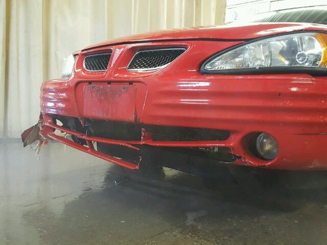 1G2NF52T91M538087 - 2001 PONTIAC GRAND AM S RED photo 9