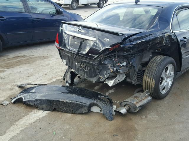 JH4KB16515C001691 - 2005 ACURA RL BLACK photo 9