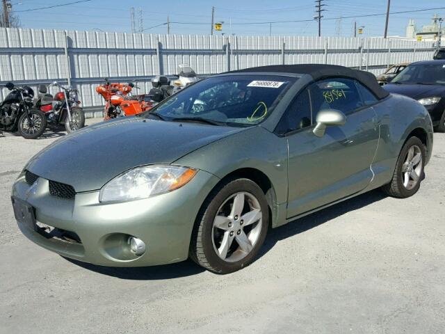 4A3AL25FX8E031742 - 2008 MITSUBISHI ECLIPSE SP GREEN photo 2