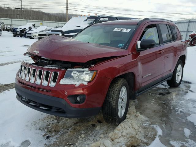 1C4NJDBB0GD521540 - 2016 JEEP COMPASS SP MAROON photo 2