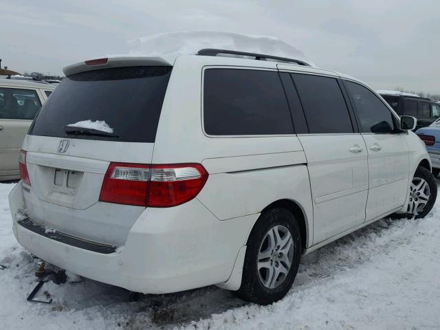 5FNRL38616B418697 - 2006 HONDA ODYSSEY EX WHITE photo 4