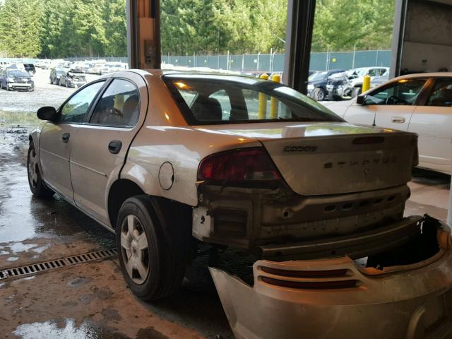 1B3EL36R44N101749 - 2004 DODGE STRATUS SE GOLD photo 3