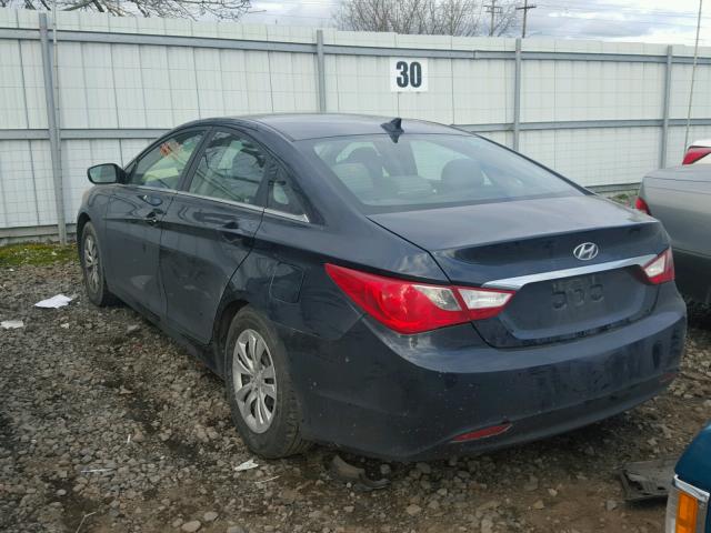 5NPEB4AC1BH280310 - 2011 HYUNDAI SONATA GLS BLUE photo 3