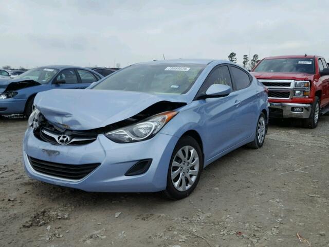 KMHDH4AE6DU538109 - 2013 HYUNDAI ELANTRA GL BLUE photo 2