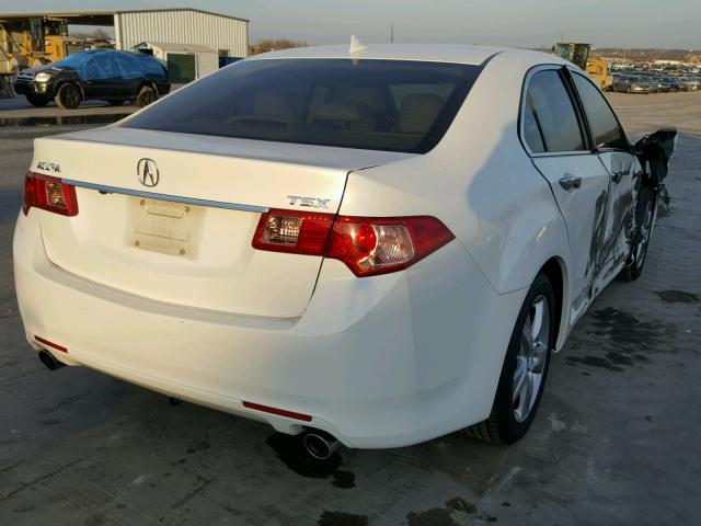 JH4CU2F60DC001435 - 2013 ACURA TSX TECH WHITE photo 4