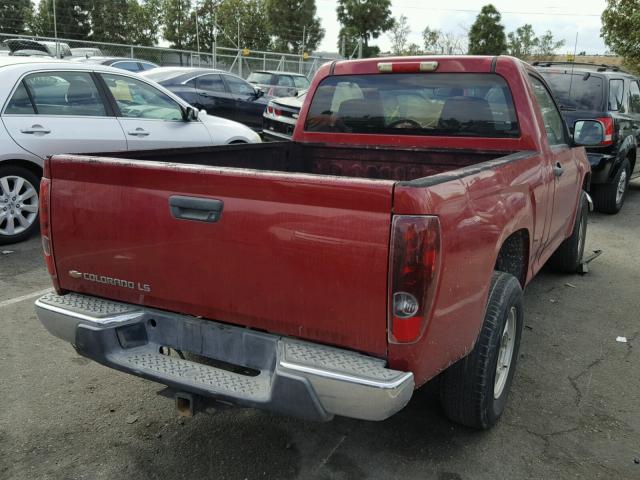 1GCCS146158203368 - 2005 CHEVROLET COLORADO RED photo 4