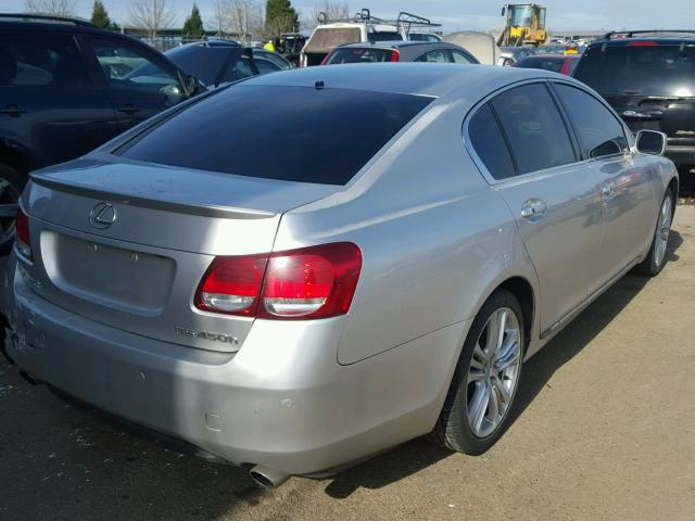 JTHBC96S675000805 - 2007 LEXUS GS 450H SILVER photo 4