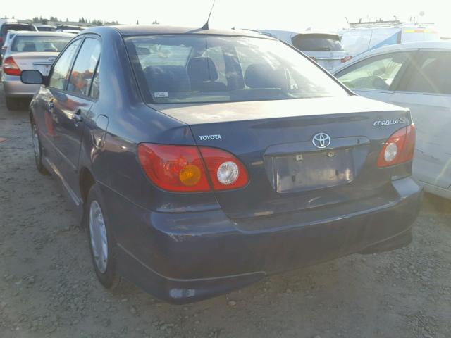 1NXBR32E23Z020123 - 2003 TOYOTA COROLLA CE BLUE photo 3